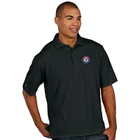 Men's Antigua Charcoal Texas Rangers Desert Dry Xtra-Lite Polo