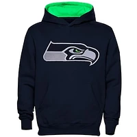 Seattle Seahawks Preschool Fan Gear Primary Logo Pullover Hoodie - College Navy