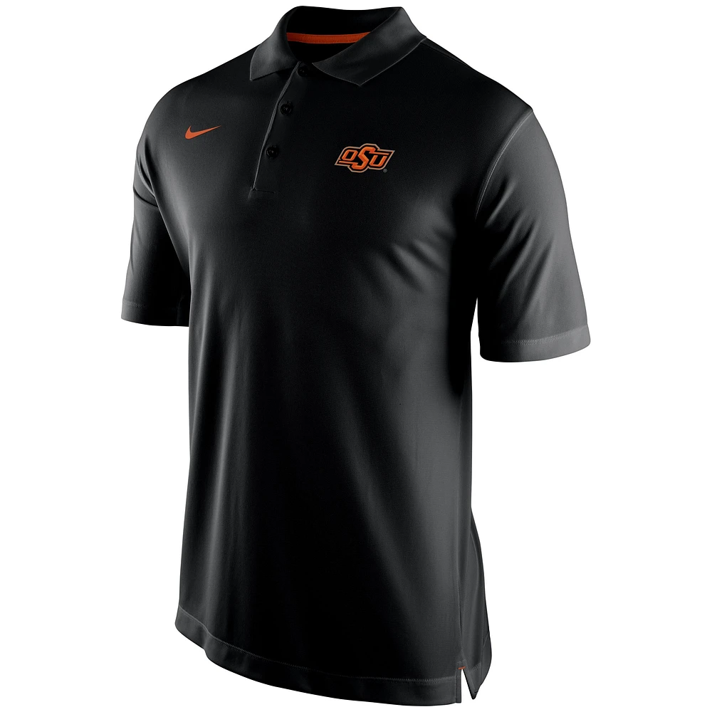 Mens Oklahoma State Cowboys Nike Black Sideline Staff Performance Polo