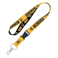 WinCraft Wisconsin-Milwaukee Panthers Black Reversible Lanyard with Detachable Buckle