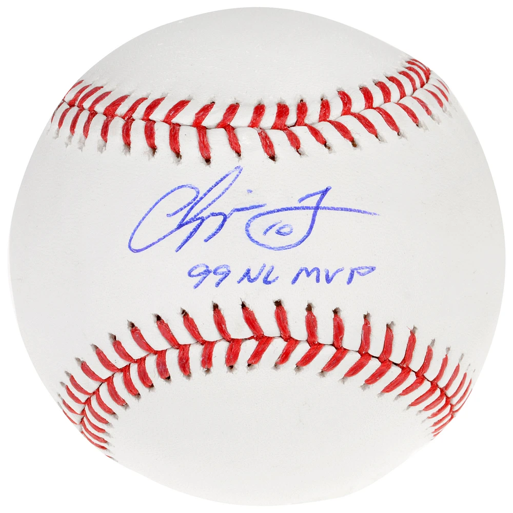 Chipper Jones Atlanta Braves Autographed Baseball with "99 NL MVP" Inscription