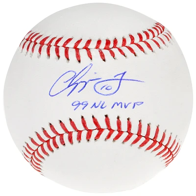 Chipper Jones Atlanta Braves Autographed Baseball with "99 NL MVP" Inscription