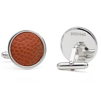 Tokens & Icons Michigan Wolverines Game Used Basketball Cuff Links