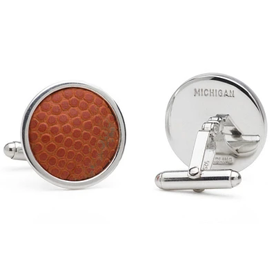 Tokens & Icons Michigan Wolverines Game Used Basketball Cuff Links