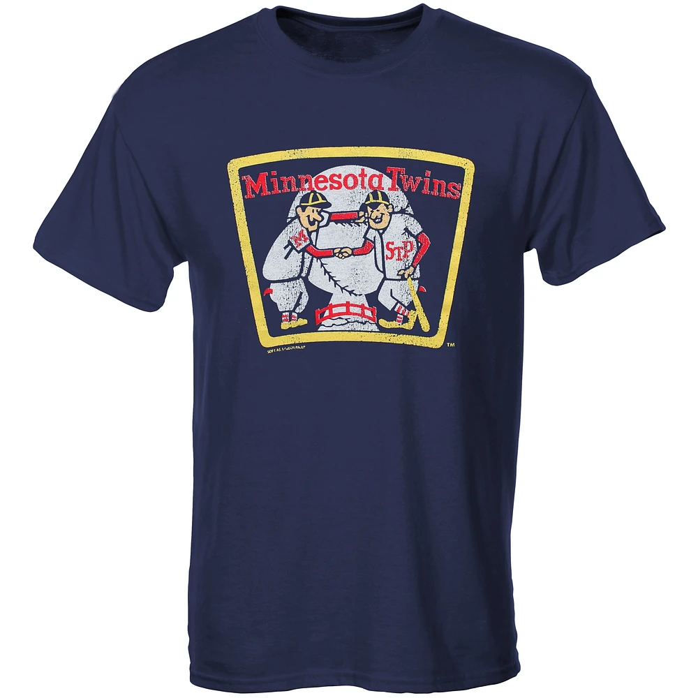 Youth Soft as a Grape Navy Minnesota Twins Cooperstown Collection T-Shirt
