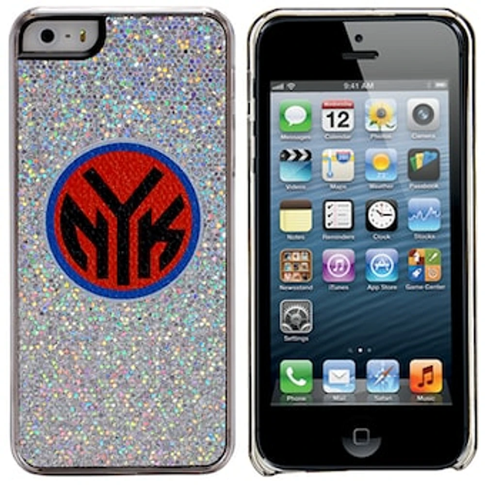 New York Knicks iPhone 5/5s Bling Thinshield Snap-On Case - Silver