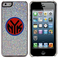 New York Knicks iPhone 5/5s Bling Thinshield Snap-On Case - Silver