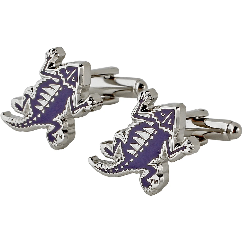 TCU Horned Frogs Silver-Plated Logo Cufflinks