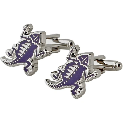 TCU Horned Frogs Silver-Plated Logo Cufflinks