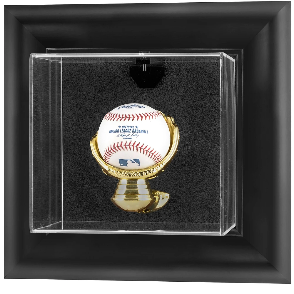 Black Framed Wall Mounted Baseball Display Case