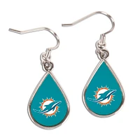 WinCraft Miami Dolphins Tear Drop Dangle Earrings