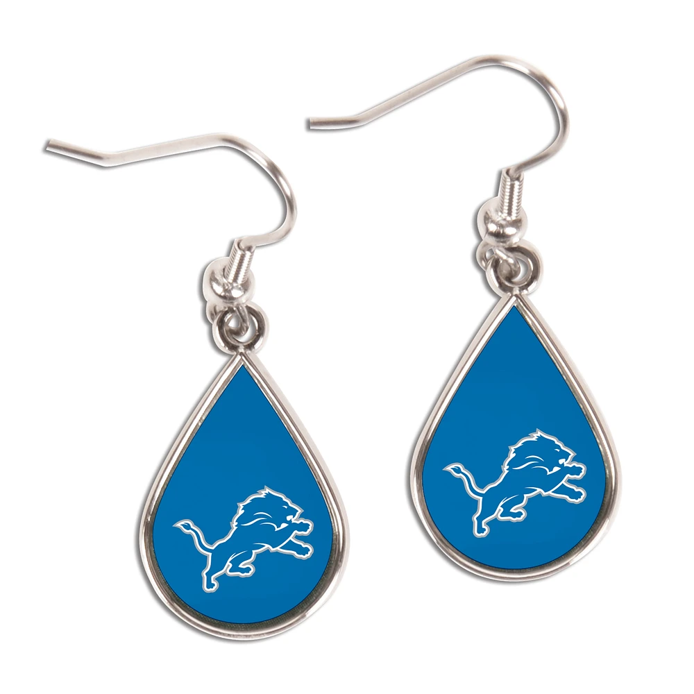 WinCraft Detroit Lions Tear Drop Dangle Earrings