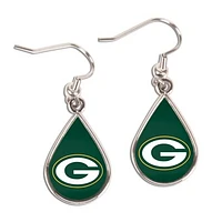 WinCraft Green Bay Packers Tear Drop Dangle Earrings