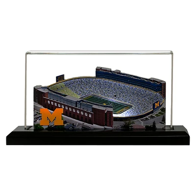 Michigan Wolverines 13" x 6" Light Up Stadium with Display Case