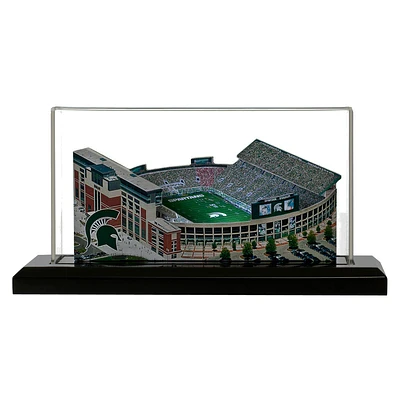 Michigan State Spartans 19" x 9" Light Up Stadium with Display Case