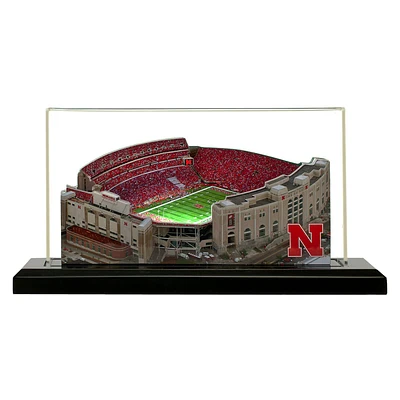 Nebraska Huskers 19" x 9" Light Up Stadium with Display Case