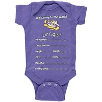 Newborn LSU Tigers Purple Welcome To The World Creeper