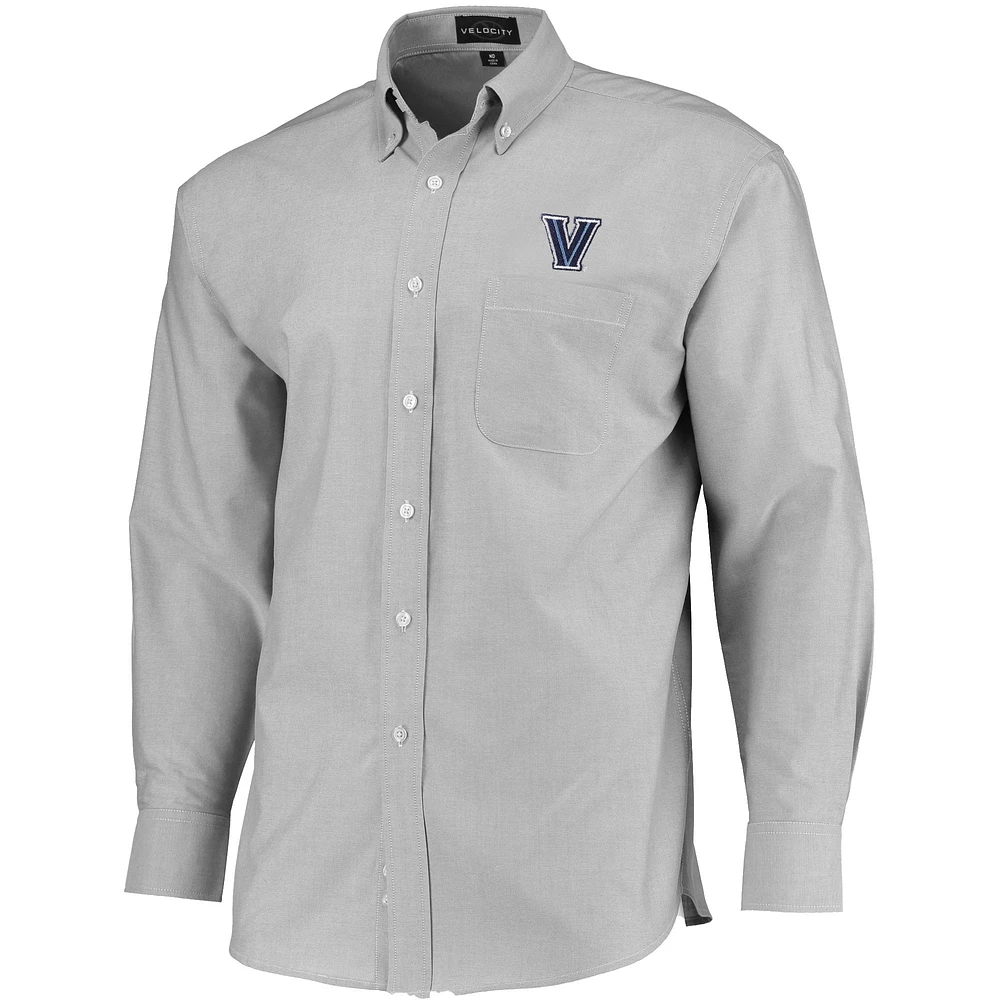 Villanova Wildcats Velocity Oxford Shirt - Gray