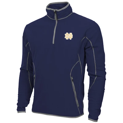 Mens Notre Dame Fighting Irish Antigua Navy Blue Ice Quarter-Zip Fleece Jacket