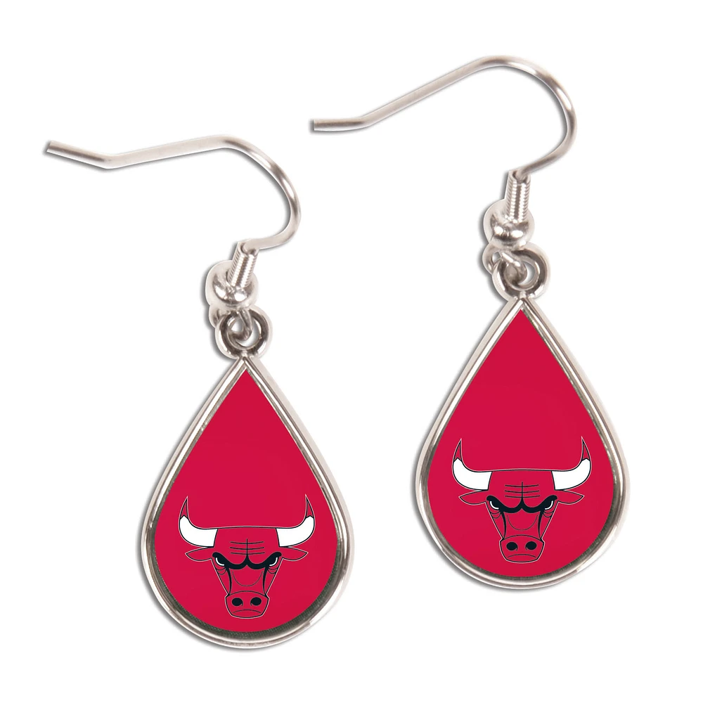 WinCraft Chicago Bulls Tear Drop Dangle Earrings