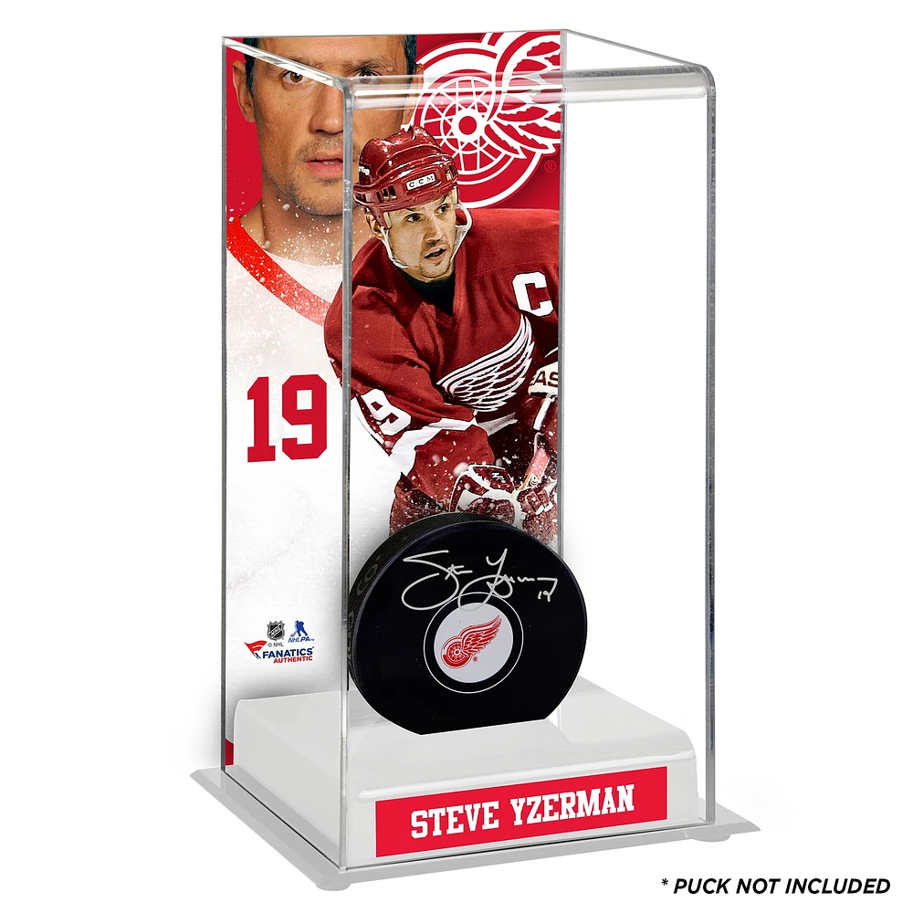 Steve Yzerman Detroit Red Wings Deluxe Tall Hockey Puck Case