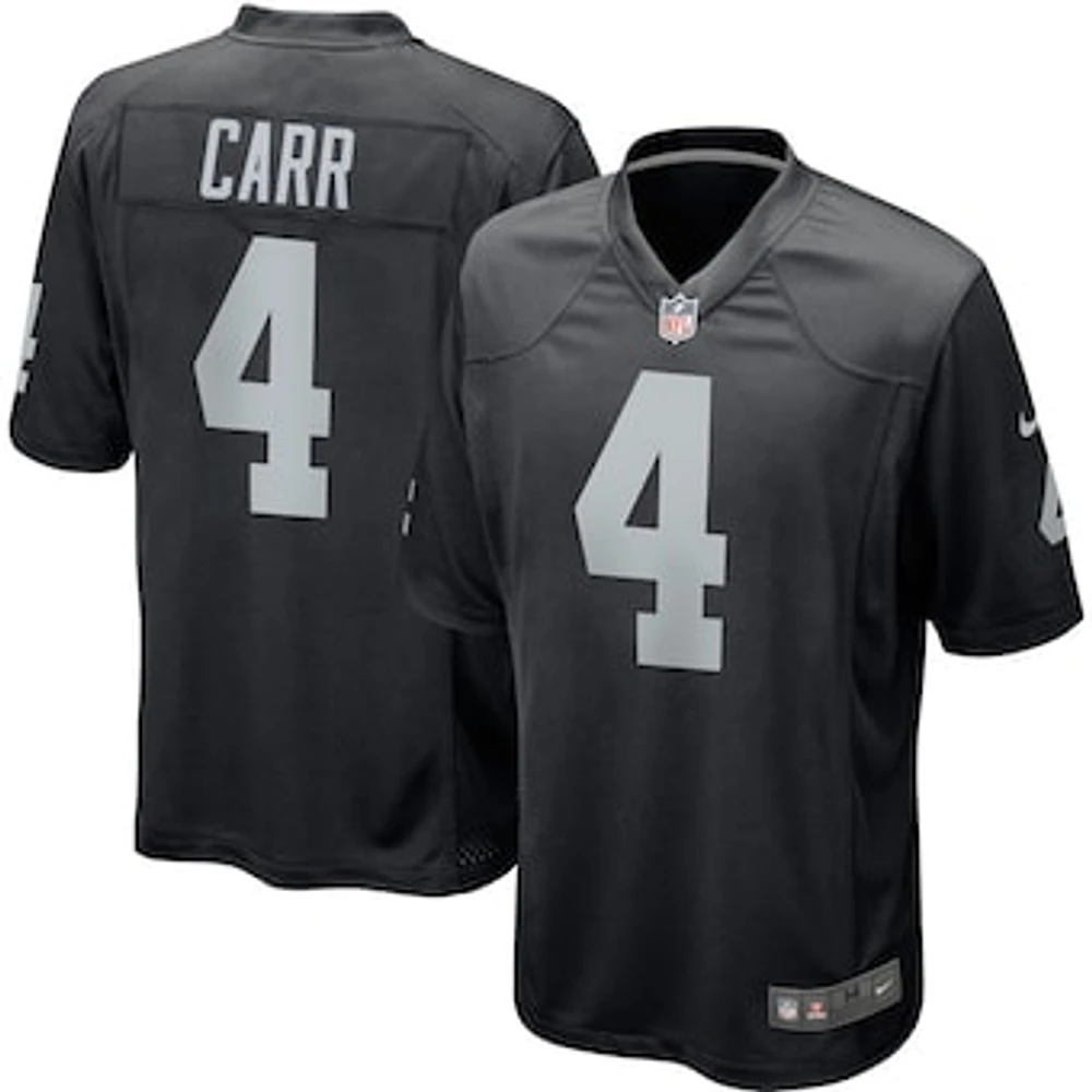 Youth Las Vegas Raiders Derek Carr Nike Black Team Color Game Jersey