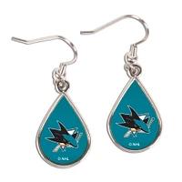 WinCraft San Jose Sharks Tear Drop Dangle Earrings