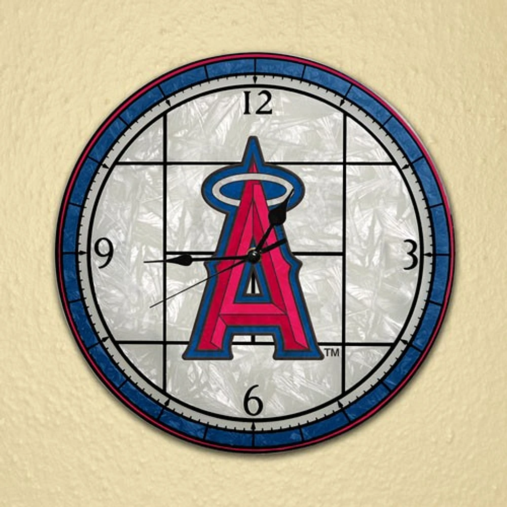 Los Angeles Angels Art-Glass Clock