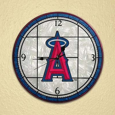 Los Angeles Angels Art-Glass Clock