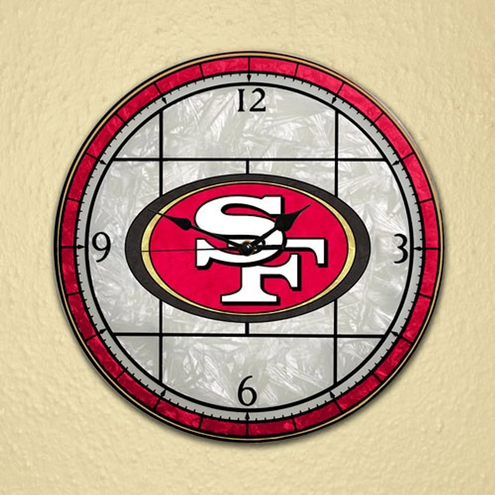 San Francisco 49ers Art-Glass Clock