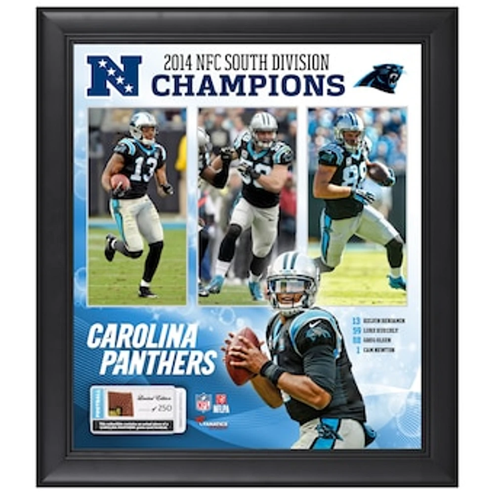 Carolina Panthers 2014 NFC South Champions Framed 15'' x 17'' Collage with Game-Used Football