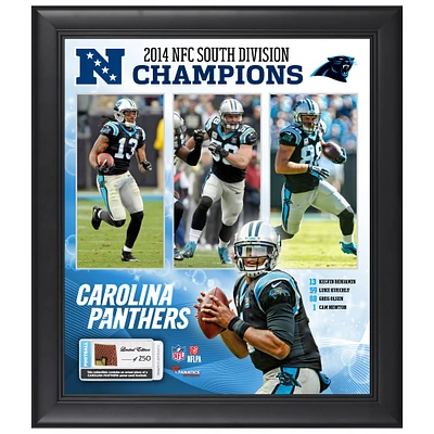 Carolina Panthers 2014 NFC South Champions Framed 15'' x 17'' Collage with Game-Used Football