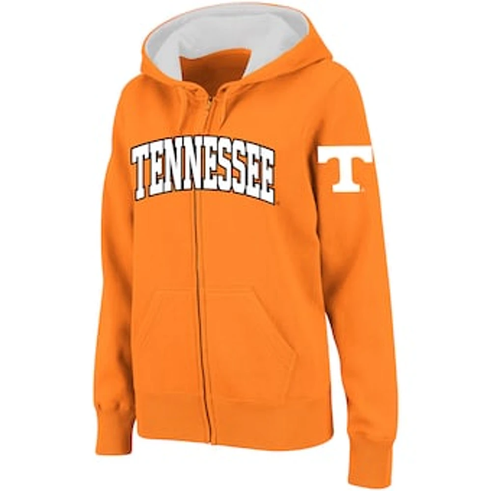 Women's Stadium Athletic Tennessee Orange Volunteers Arched Name Full-Zip Hoodie