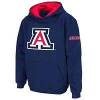 Youth Stadium Athletic Navy Arizona Wildcats Big Logo Pullover Hoodie