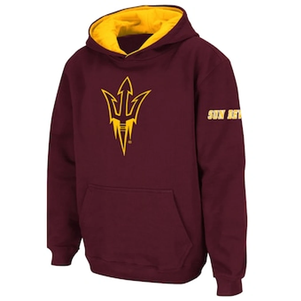 Youth Stadium Athletic Maroon Arizona State Sun Devils Big Logo Pullover Hoodie