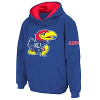 Youth Stadium Athletic Royal Kansas Jayhawks Big Logo Pullover Hoodie