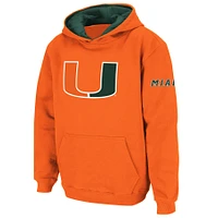 Youth Stadium Athletic Miami Hurricanes Big Logo Pullover Hoodie