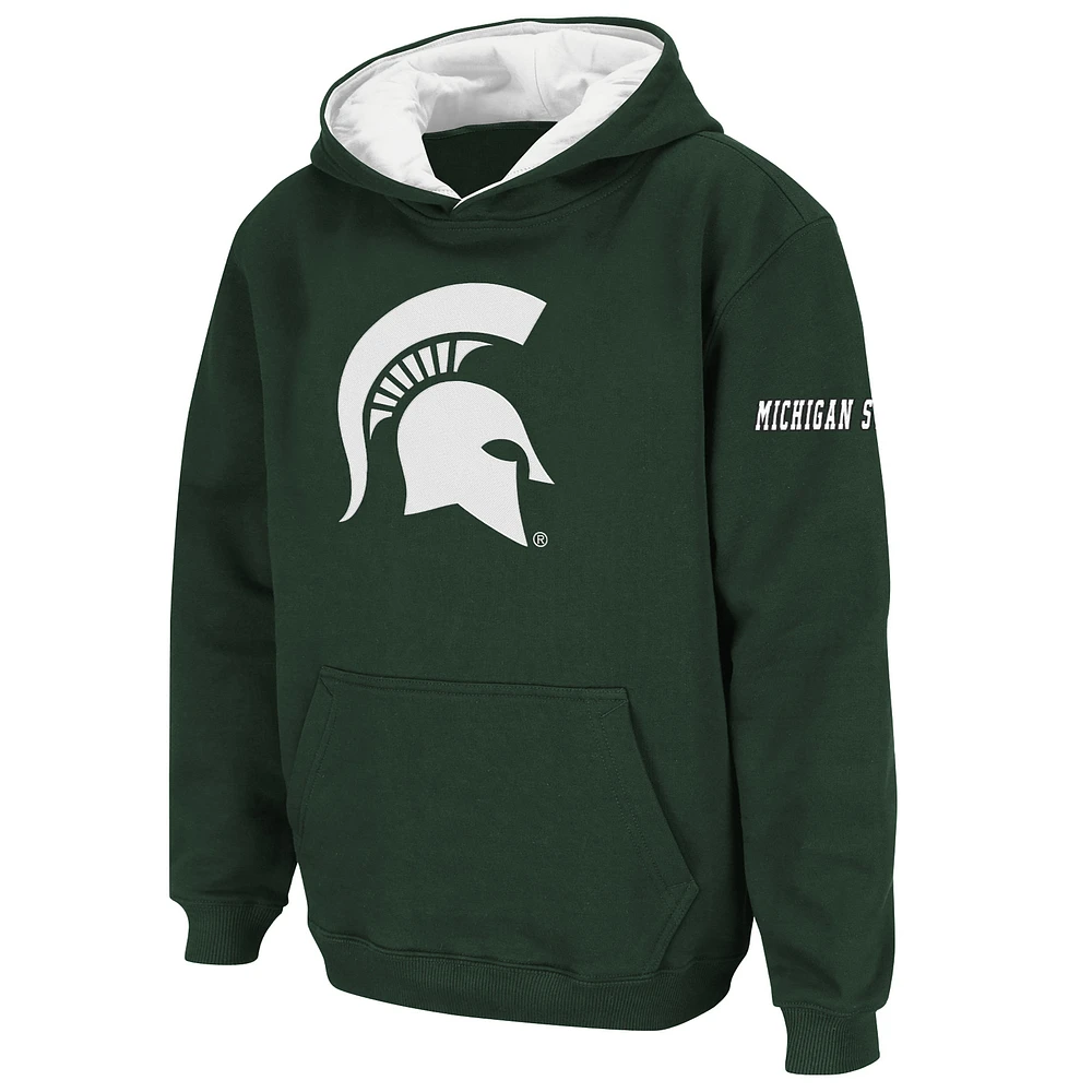 Youth Stadium Athletic Michigan State Spartans Big Logo Pullover Hoodie