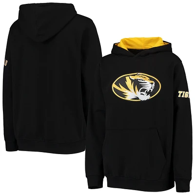 Youth Stadium Athletic Black Missouri Tigers Big Logo Pullover Hoodie