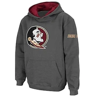 Youth Stadium Athletic Charcoal Florida State Seminoles Big Logo Pullover Hoodie