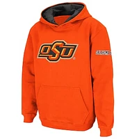 Youth Stadium Athletic Orange Oklahoma State Cowboys Big Logo Team Pullover Hoodie