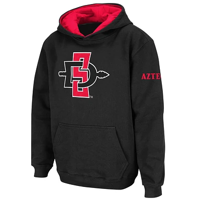 Youth Stadium Athletic Black San Diego State Aztecs Big Logo Pullover Hoodie