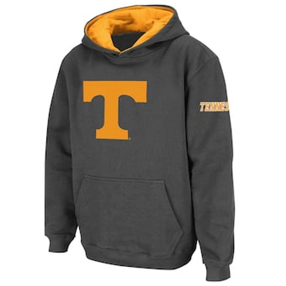 Youth Stadium Athletic Charcoal Tennessee Volunteers Big Logo Pullover Hoodie