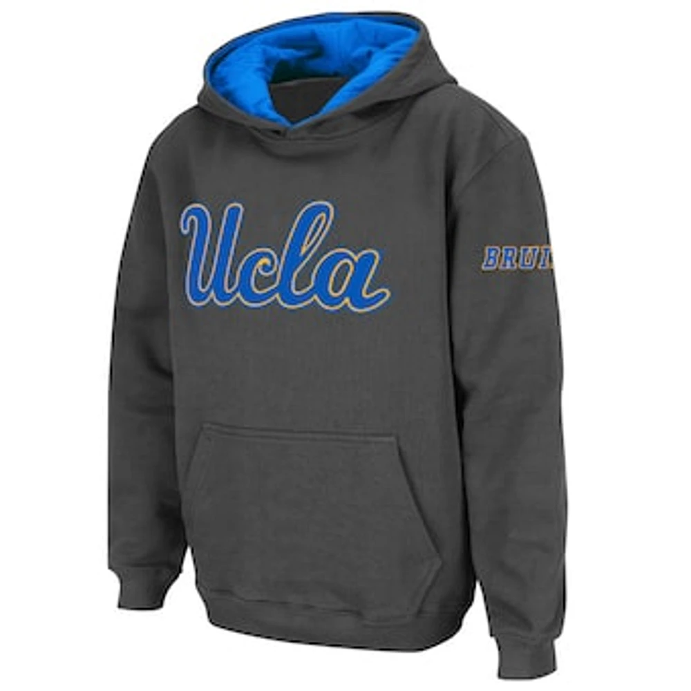 Youth Stadium Athletic Charcoal UCLA Bruins Big Logo Pullover Hoodie