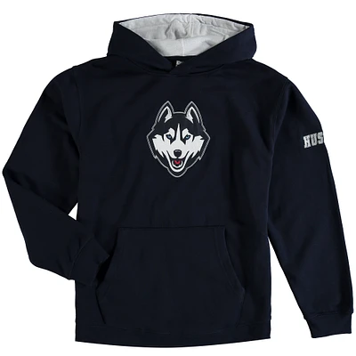 Youth Stadium Athletic Navy UConn Huskies Big Logo Pullover Hoodie