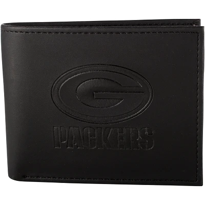 Men's Black Green Bay Packers Hybrid Bi-Fold Wallet