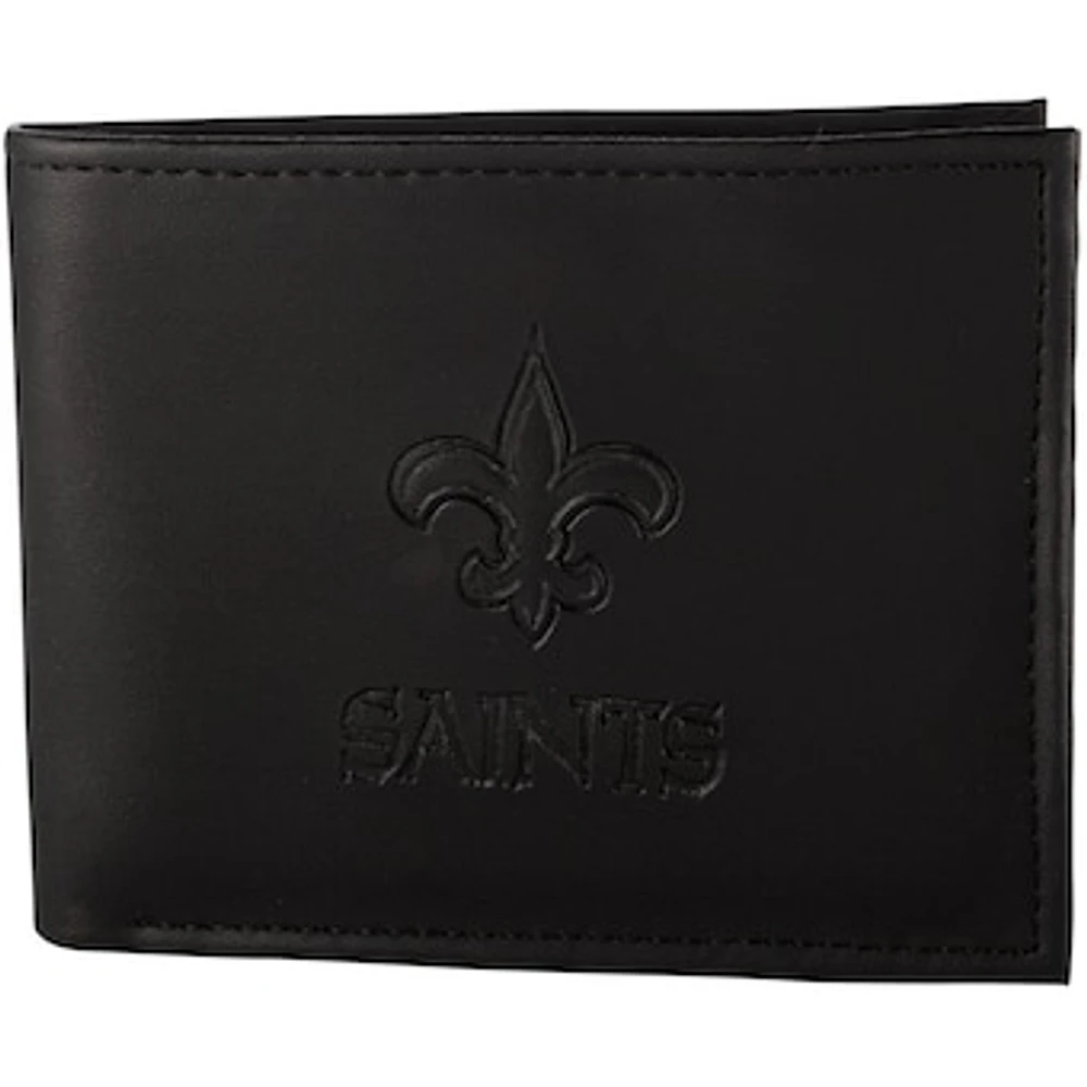 Men's Black New Orleans Saints Hybrid Bi-Fold Wallet