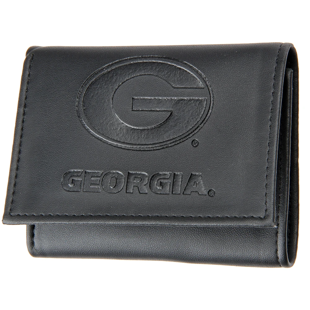 Men's Black Georgia Bulldogs Hybrid Tri-Fold Wallet
