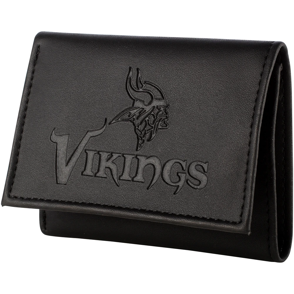 Men's Black Minnesota Vikings Hybrid Tri-Fold Wallet