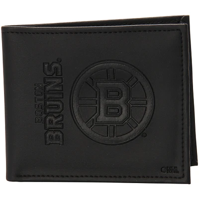 Men's Black Boston Bruins Hybrid Bi-Fold Wallet